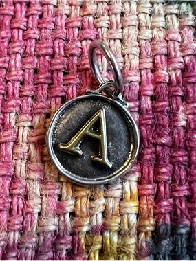 Waxing Poetic Two-Tone Sterling Silver & Brass Letter A Charm